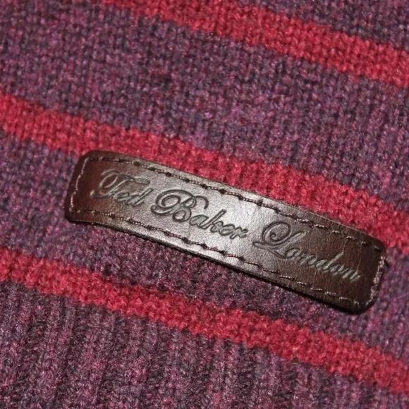 Ted Baker London wool blend oversized striped pullover sweater 6 - Picture 8 of 10